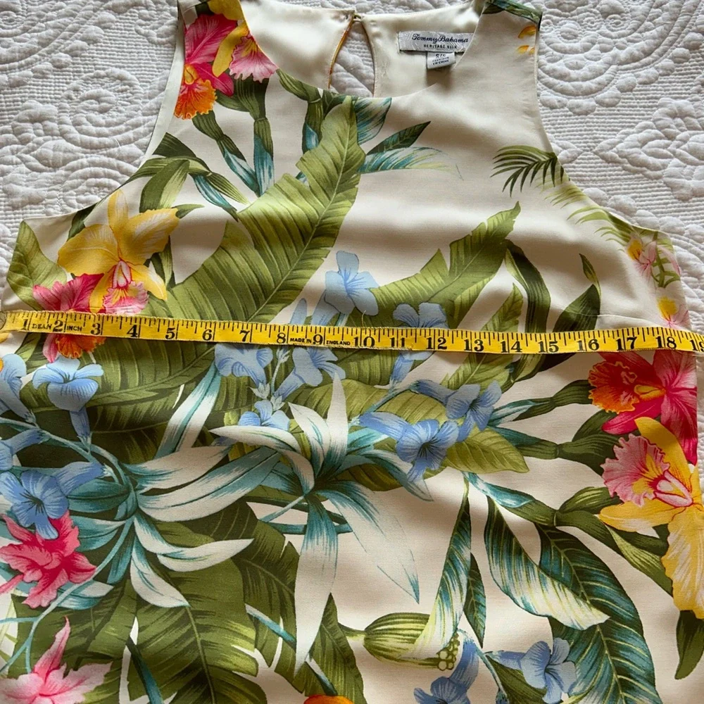 Tommy Bahama Dress Women’s Size S. Ivory with tropical print. - Picture 12 of 13
